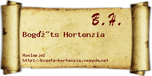 Bogáts Hortenzia névjegykártya